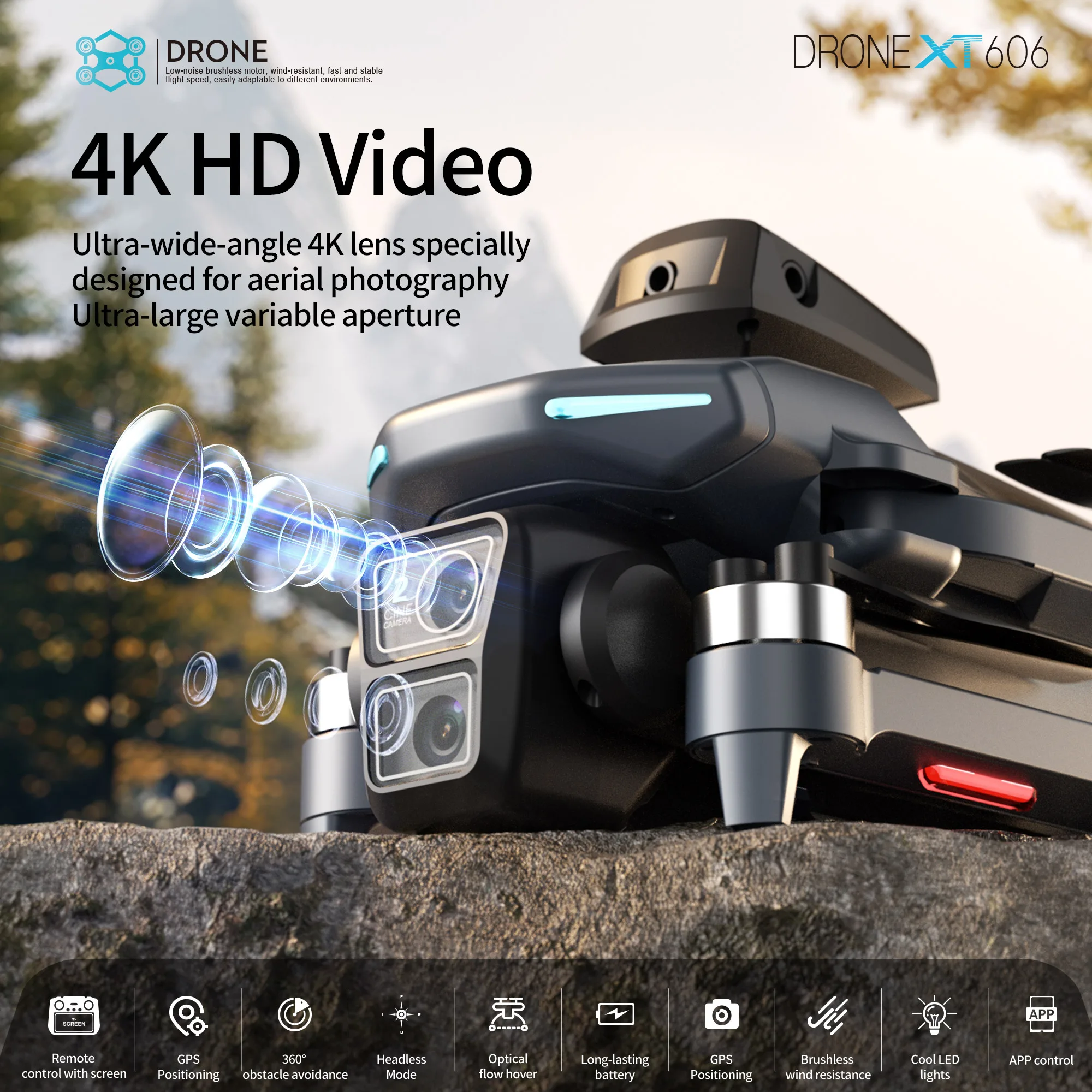 Drone Lenovo XT606 MAX GPS 4K  - Drone Photogrammetry ulasan dan harga
